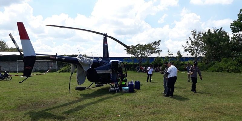 Helikopter BNPB Mendarat Darurat Di Grobogan, Tak Ada Laporan Korban Jiwa