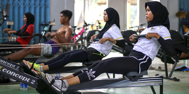 Tak Pengalaman Tampil Di Olimpiade, Tim Dayung Indonesia Terus Asah Fisik Dan Mental
