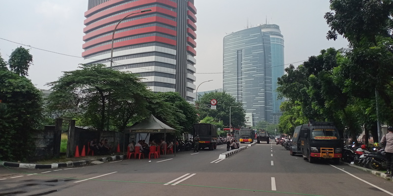Pengamanan di akses Jalan Kuningan Persada di depan Gedung KPK/RMOL