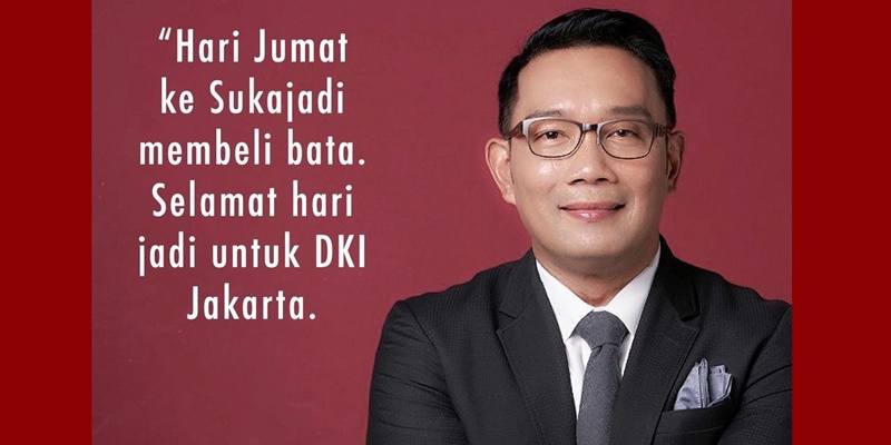 Ucapkan Selamat Ultah, Ridwan Kamil Pamer Karya Hingga Bicara Pensiun Di Jakarta
