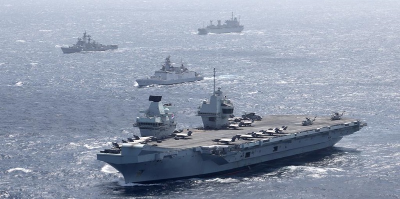 Kapal Induk HMS Queen Elizabeth Datang, China Gelar Latihan Militer di Laut China Selatan