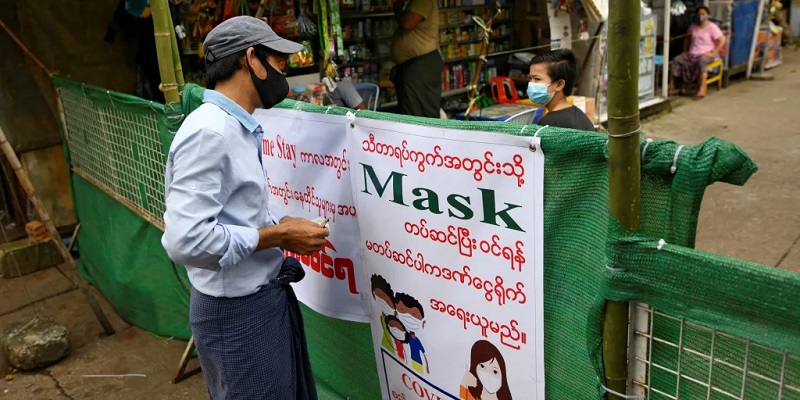 Infeksi Covid-19 Meroket Sejak Kudeta, Myanmar Larang Warga Yangon Keluar Rumah