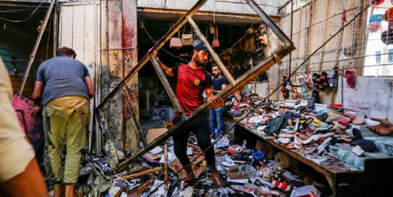 Jelang Idul Adha, Ledakan Bom Bunuh Diri Di Pasar Baghdad Bunuh 35 Orang