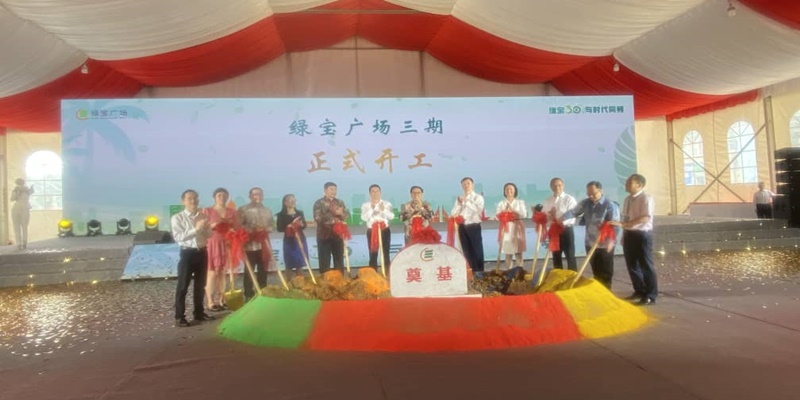Duta Besar RI untuk China, Djauhari Oratmangun, hadir dalam peresmian  pengroundbreaking gembangan 'Emerald City  phase III' di Suzhou City, Provinsi Jiangsu, pada Jumat 9 Juli 2021/Ist