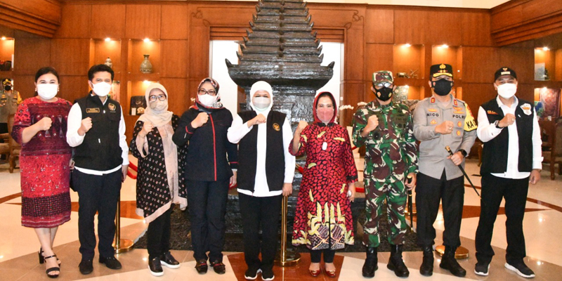 Di Surabaya, Puan Maharani: Mudah-mudahan Covid-19 Segera Berakhir