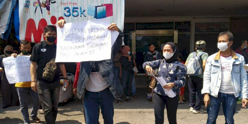 Tolak PPKM Darurat, Pedagang ITC Kota Bandung: Kami Mau Makan Apa?