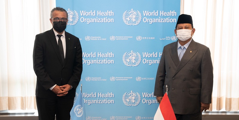 Bertemu Dirjen WHO, Menhan Prabowo Ajukan Penguatan Kolaborasi Sipil-Militer Untuk Penanganan Pandemi
