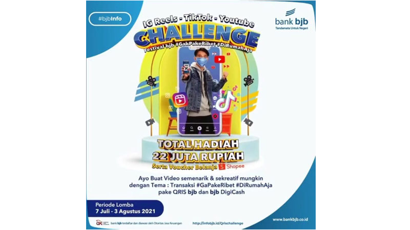 Berhadiah Total Rp22 Juta, Ikuti Challenge Festival bjb #GakPakeRibet #DiRumahAja
