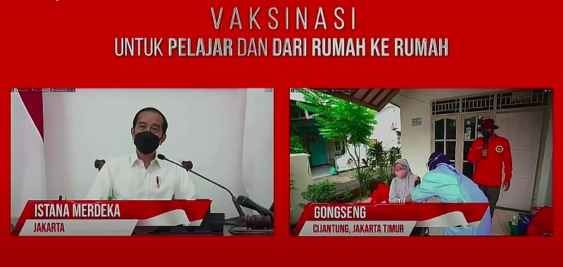 Jokowi Buka Vaksinasi Secara Door To Door Untuk Warga Dan Pelajar