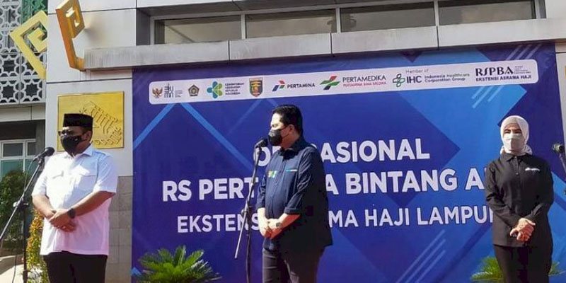Usai Tinjau RS Darurat Di Lampung, Erick Thohir Sempat Dilarikan ke RSUDAM