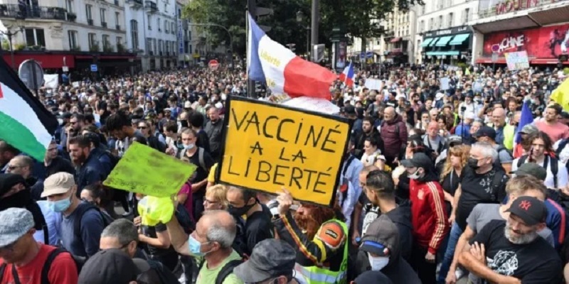 Protes Anti-Paspor Covid Masuki Akhir Pekan Ketiga, Ribuan Warga Prancis Tuntut Kebebasan