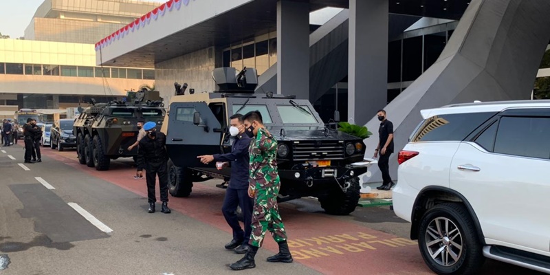 TNI dan Polri mengamankan komplek Parlemen, Senayan saat sidang tahunan MPR RI/RMOL