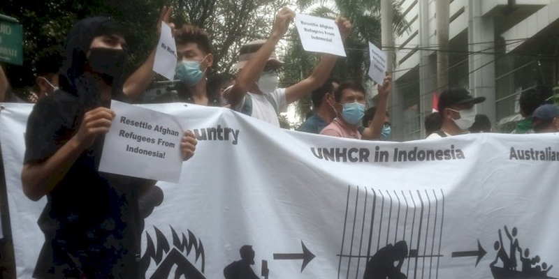 Ini Tuntutan Pengungsi Afghanistan saat Unjuk Rasa di Jakarta