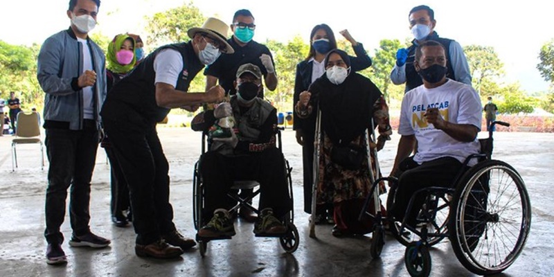 Vaksinasi bagi penyandang disabilitas di Gedung Bale Rame, Soreang, Bandung/Ist