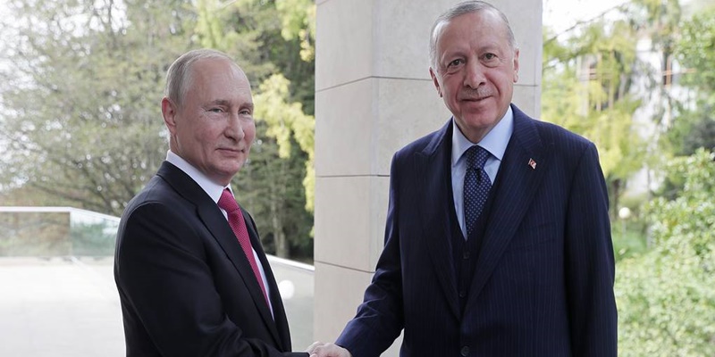 Di Tengah Memanasnya Ankara-Washington, Putin dan Erdogan Lakukan Pertemuan Hangat Bahas Kerja Sama Internasional
