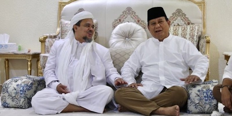 Prabowo Subianto Harus Balas Budi Baik Habib Rizieq Shihab saat Pilpres
