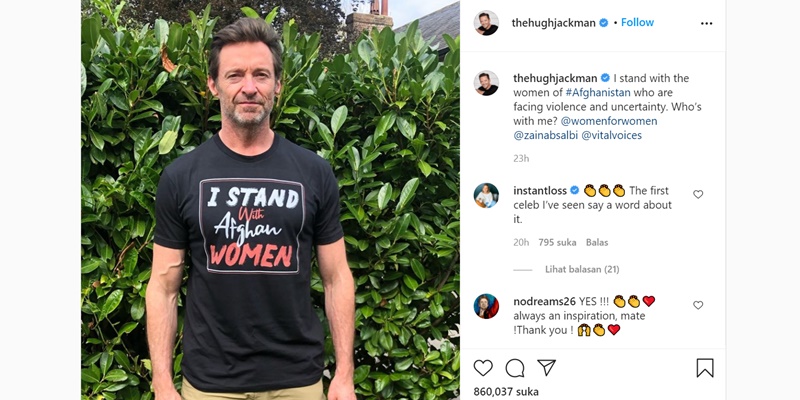 Hugh Jackman Sang Wolverine dalam Film X-Men, Prihatin atas Nasib Wanita Afghanistan