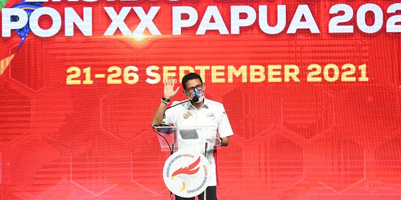 Sejarah Baru, Eksibisi Esport di PON Papua Resmi Dibuka Sandiaga Uno