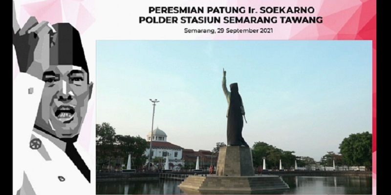 Megawati Resmikan Patung Bung Karno di Stasiun Kota Semarang
