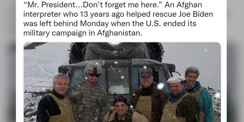 Pernah Selamatkan Biden dan John Kerry, Pria Afghanistan Minta Diselamatkan Gedung Putih