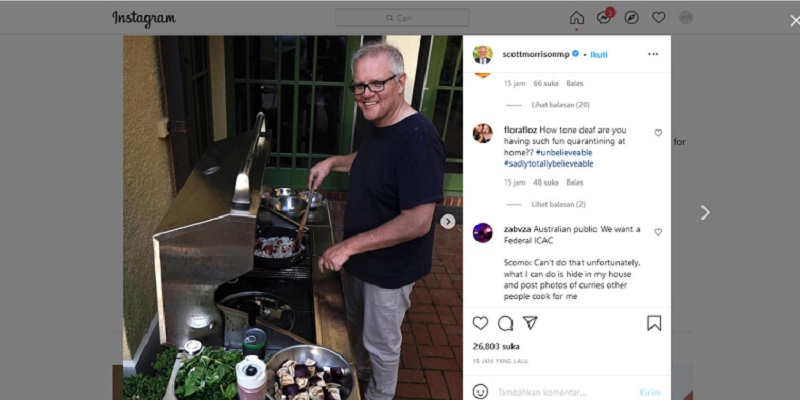 BBQ-an Saat Karantina, PM Australia Dapat Hujatan Warganet