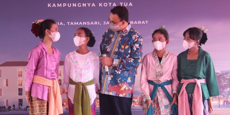 Gubernur DKI Jakarta Anies Baswedan dalam pencanangan pembangunan kampung susun Kunir, Jakarta Barat, Kamis (14/10)/RMOL