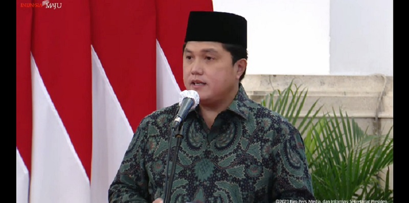 Di Hadapan Jokowi, Erick Thohir Uraikan Kontribusi MES untuk Santri dan Ekonomi Indonesia