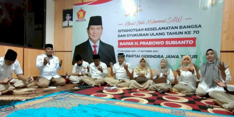 Prabowo Ultah, Gerindra Probolinggo Hadiahkan Istighosah untuk Bangsa dan Negara
