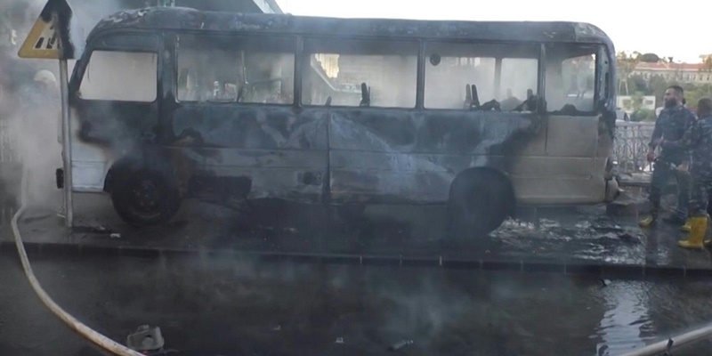 Bus Dibom Saat Melintas di Damaskus, 13 Personel Militer Suriah Tewas
