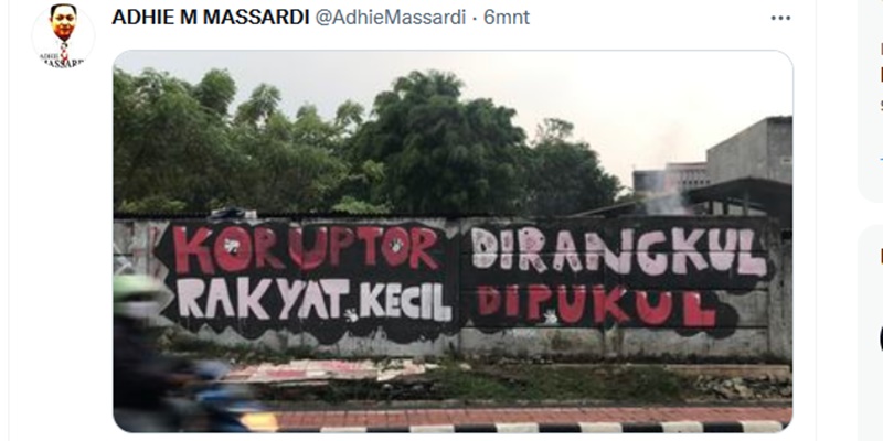 Mural Kritik Kembali Hidup, Adhie Massardi: Saatnya Pukul Koruptor<i>!</i>