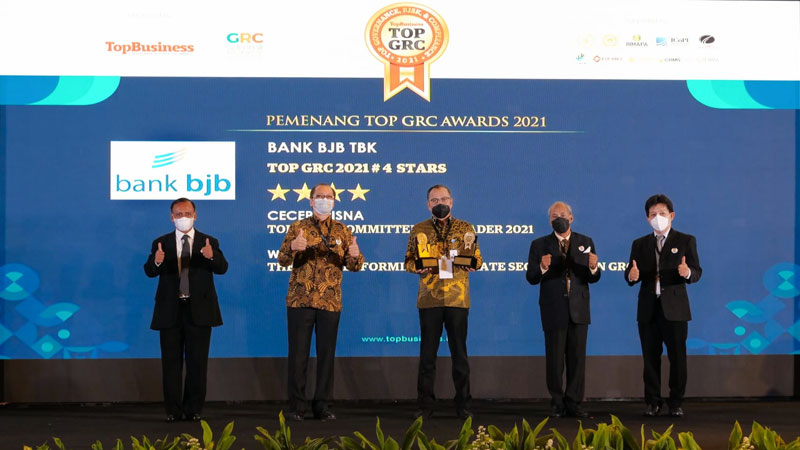 bank bjb Raih Tiga Penghargaan TOP GRC Award 2021