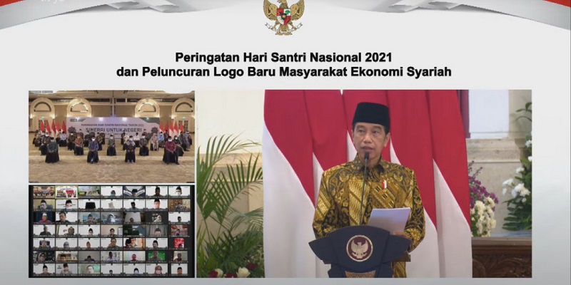 Minta MES Jadi Lokomotif Pengembangan Ekonomi Syariah, Jokowi: Lahirkan Banyak Wirausaha Dari Santri