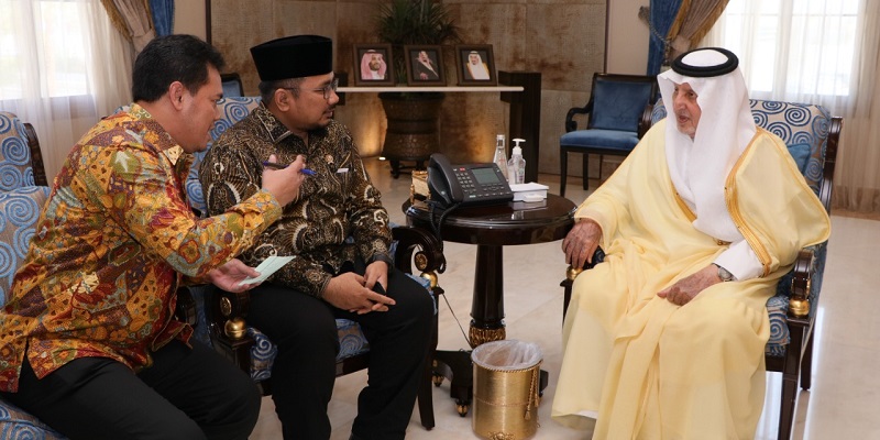 Temui Gubernur Makkah, Menag Yaqut Sampaikan Persiapan Jemaah Umrah Indonesia