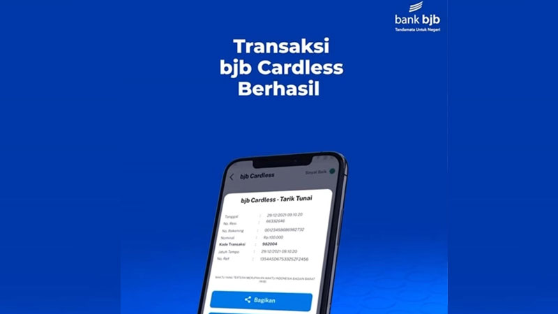 Fitur Baru bjb Cardless, Tarik Tunai di ATM bank bjb Bisa Tanpa Kartu