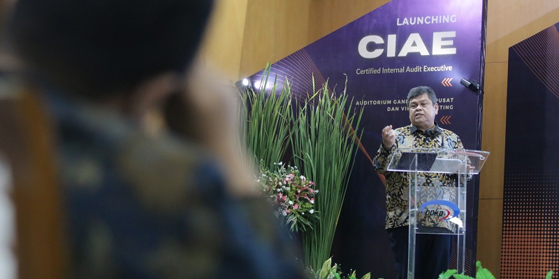 Kepala BPKP, Muhammad Yusuf Ateh dalam acara launching CIAE untuk SKAI BUMN di Jakarta, Senin (22/11)/Ist