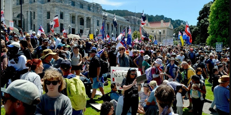Ribuan Orang Selandia Baru Berkumpul di Depan Gedung Parlemen, Tolak Mandat Vaksin Covid dan Penguncian