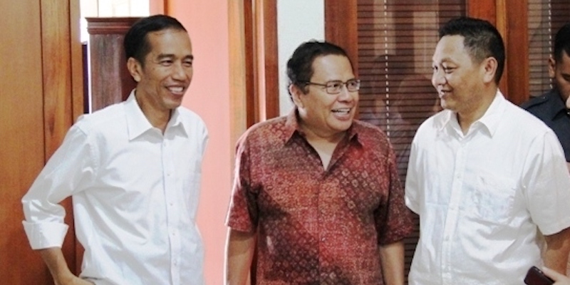 Dari kiri ke kanan Joko Widodo, Rizal Ramli, dan Adhie Massardi dalam sebuah pertemuan beberapa tahun lalu./Ist