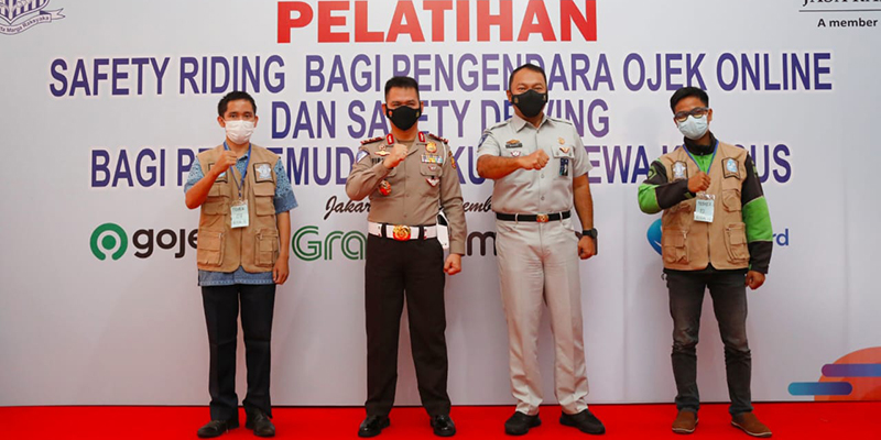 Jasa Raharja Gandeng Korlantas Polri Gelar Pelatihan <i>Safety Riding</i> ke Ojol