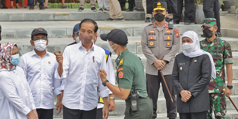 Forkopimda Jatim Dampingi Presiden Jokowi Resmikan Pasar Besar Ngawi