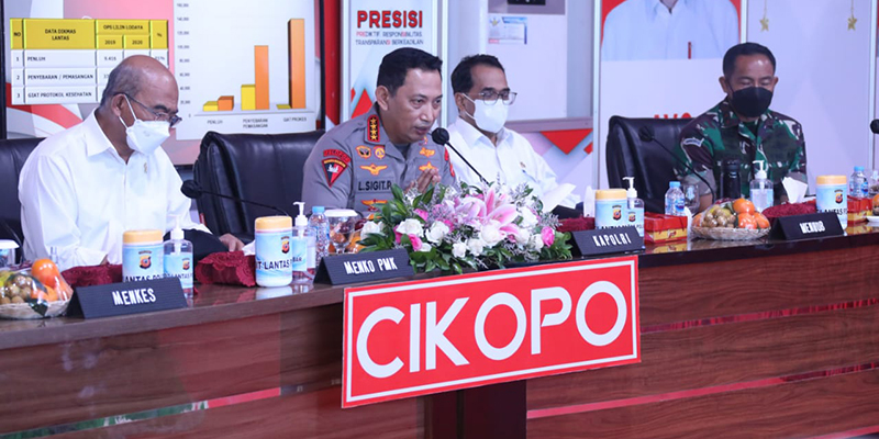 Tinjau Pos Cikopo, Kapolri Minta Petugas Tak Lengah dengan Prokes