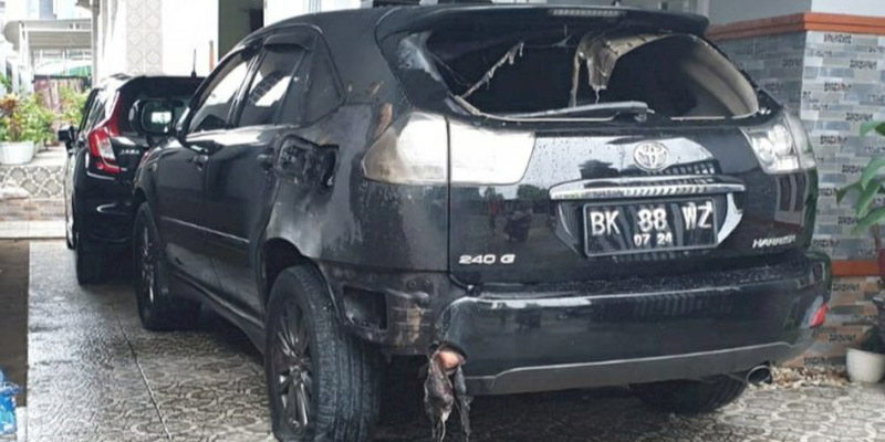 Aksi Pembakaran Mobil Ketua YARA Langsa Diduga atas Permintaan Seseorang