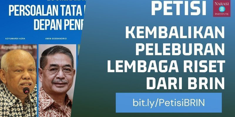 Lewat Online, Presiden Jokowi Diminta Kembalikan Peleburan Lembaga Riset dari BRIN