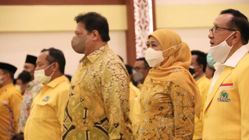 Hadiri Konsolidasi DPD Golkar Jatim, Airlangga Puji Kerja Sama dengan Gubernur Khofifah