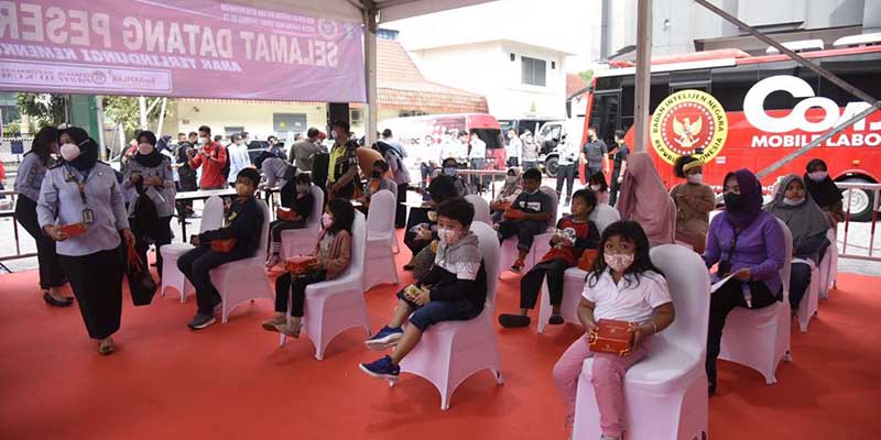 Kolaborasi Bersama Kemenkumham, BIN DKI Jakarta Vaksinasi Anak Usia 6-11 Tahun