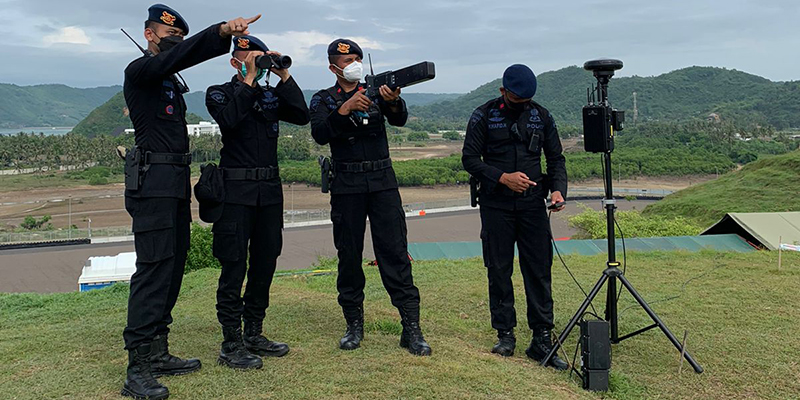 Polda NTB Turunkan Paksa 21 Drone Liar saat Test Pra Musim MotoGP