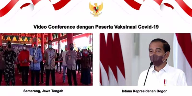 Jokowi Puji Provinsi Jawa Tengah dengan Capaian Vaksinasi Tinggi