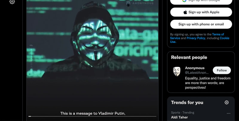 Dear Mr. Putin, Ini Pesan Terbaru Dari Anonymous