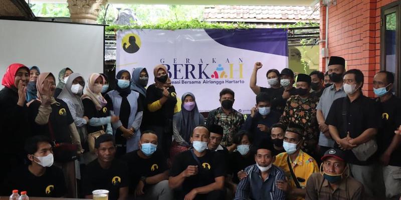 Ojol dan Komunitas Pemuda Kreatif Kediri Deklarasi Dukungan untuk Airlangga 2024