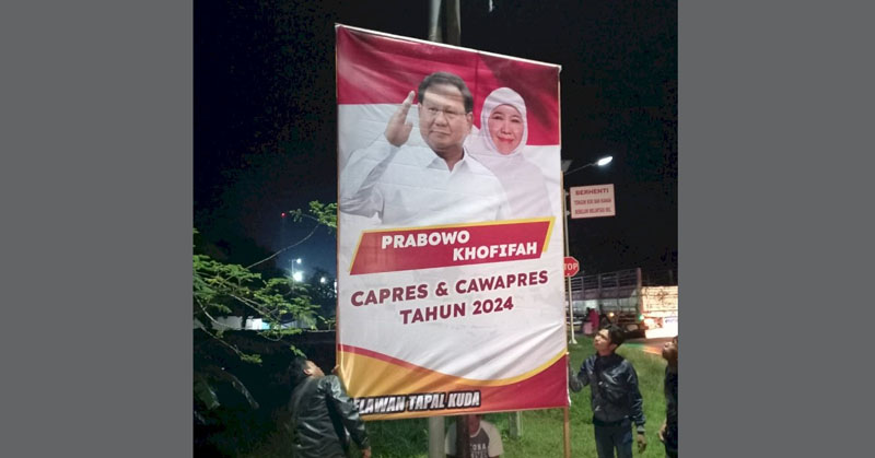Ratusan Baliho Prabowo Khofifah Terpasang Di Tapal Kuda Dukungan