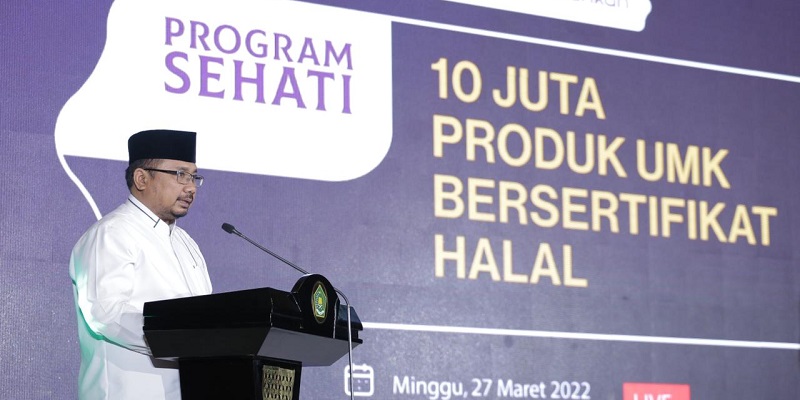 Menag Yaqut Luncurkan Program 10 Juta Produk Bersertifikat Halal